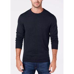 NEW! Club Room Merino Wool Table navy Blue Pull Over Crew Neck Sweater Men's XXL